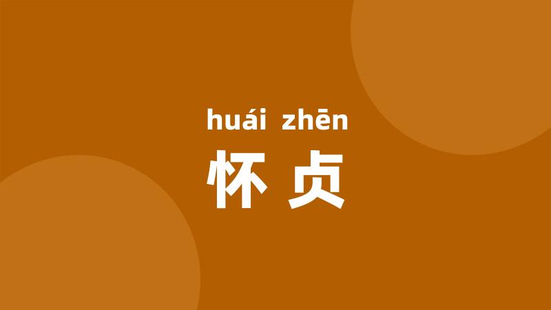 怀贞