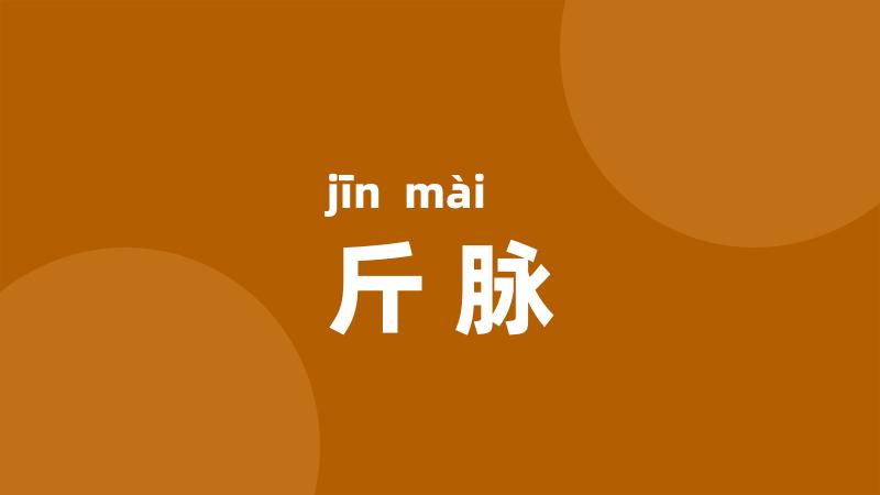 斤脉