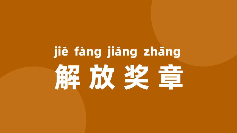 解放奖章