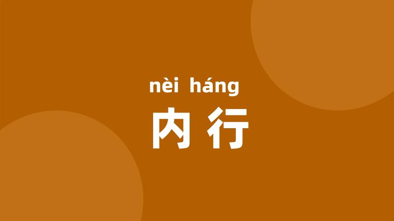 内行