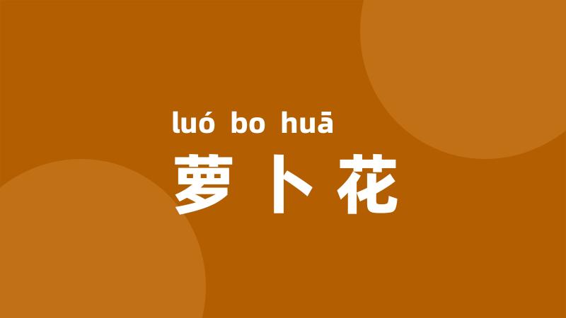 萝卜花