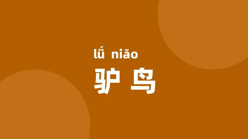 驴鸟