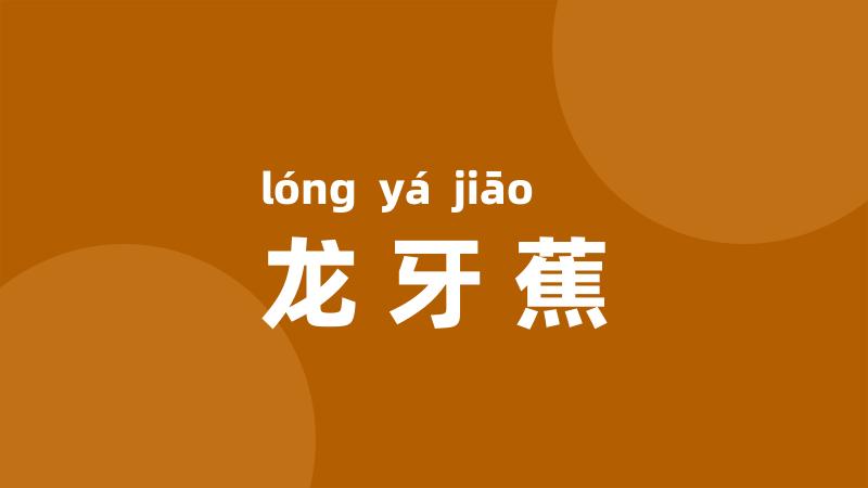 龙牙蕉