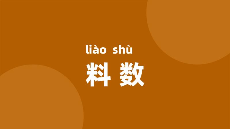 料数