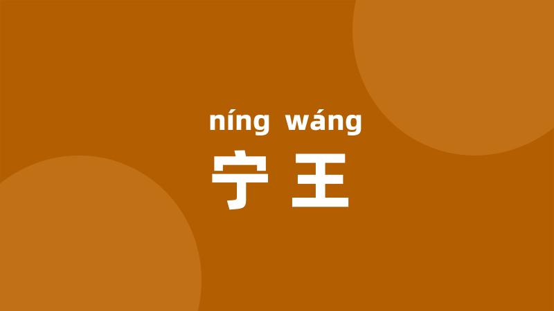 宁王