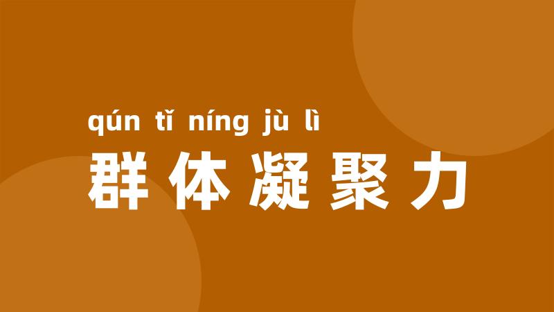 群体凝聚力