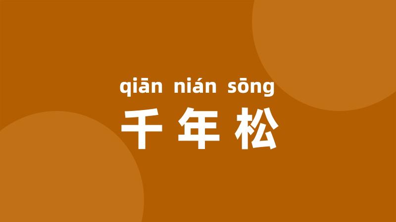 千年松