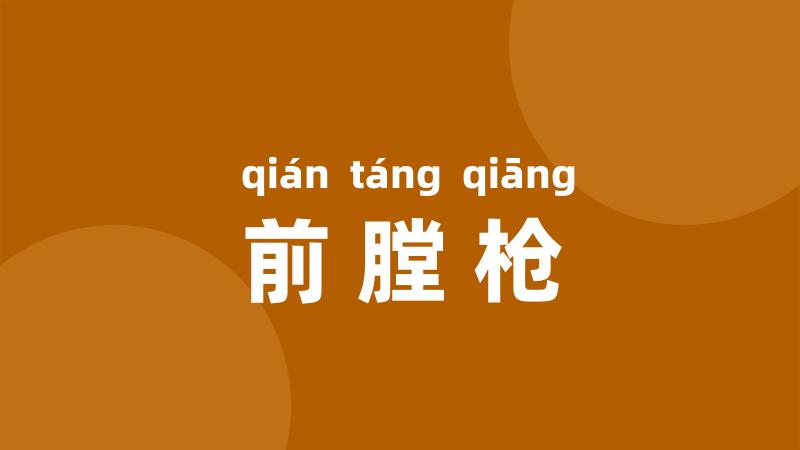 前膛枪