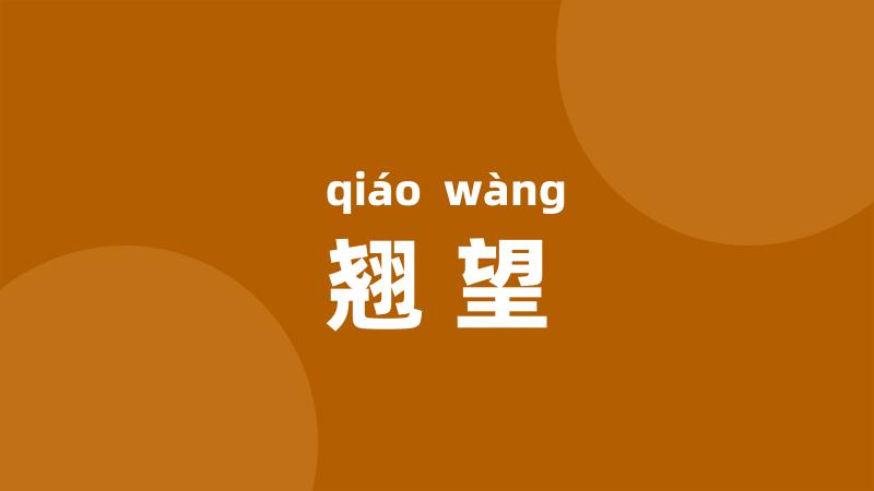 翘望