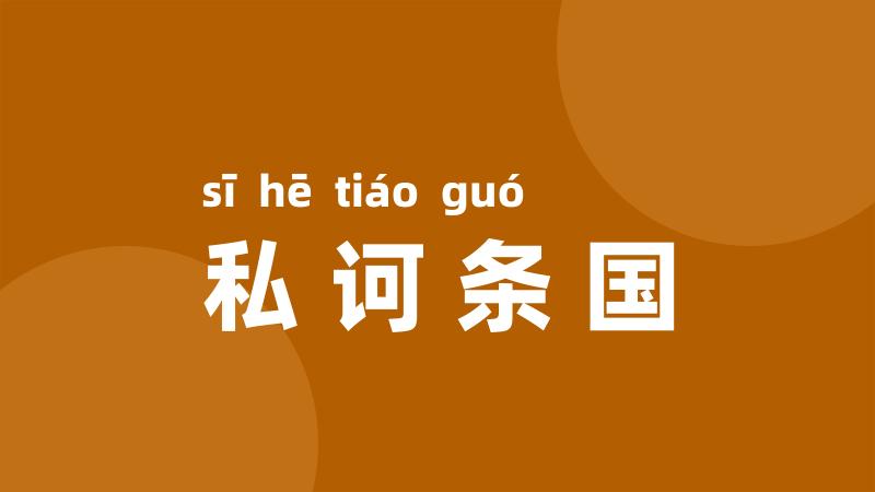 私诃条国