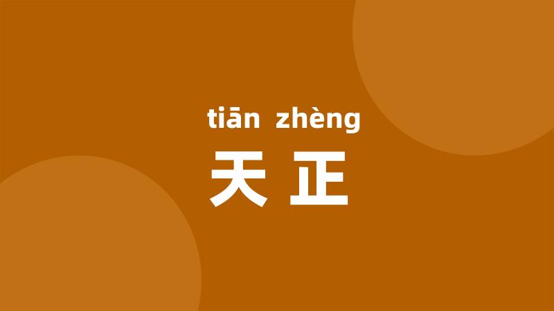 天正