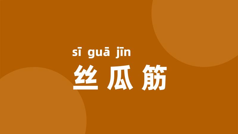丝瓜筋