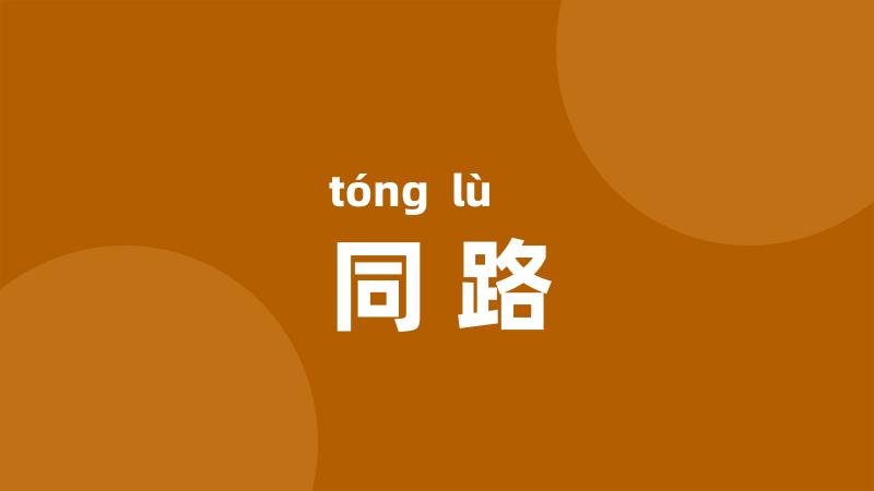同路