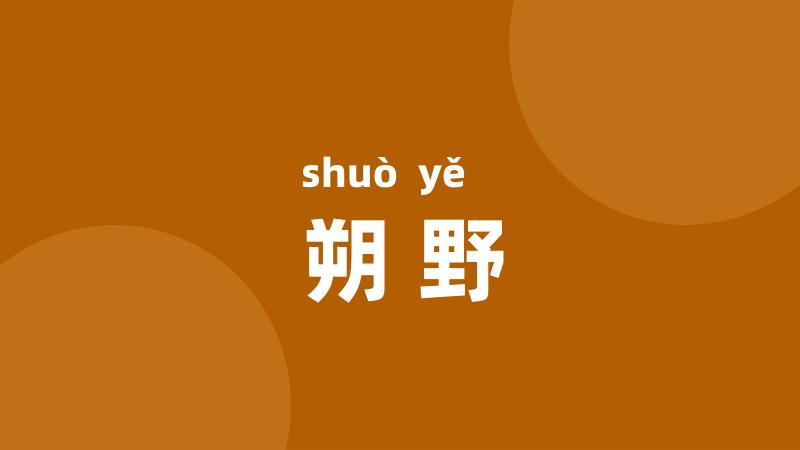 朔野