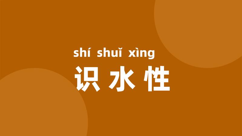 识水性