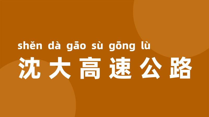 沈大高速公路