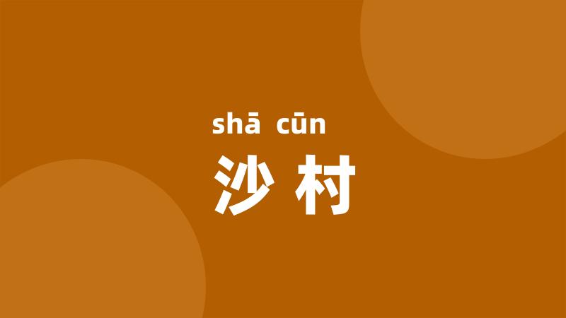 沙村