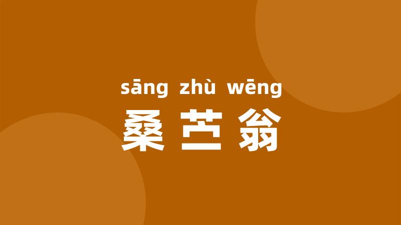 桑苎翁