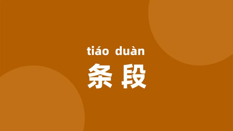 条段