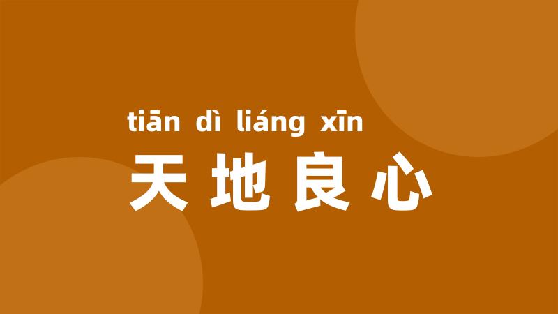 天地良心