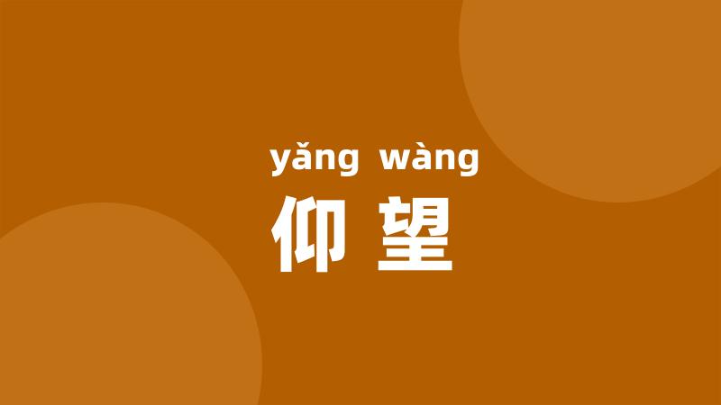 仰望