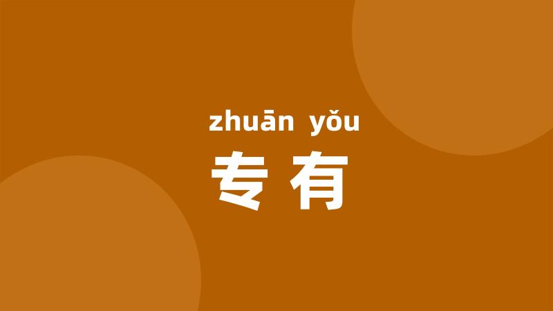 专有