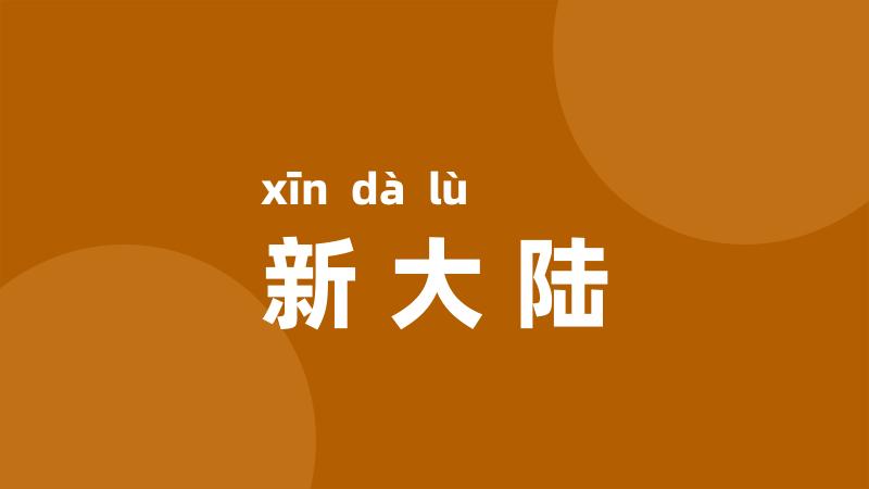 新大陆