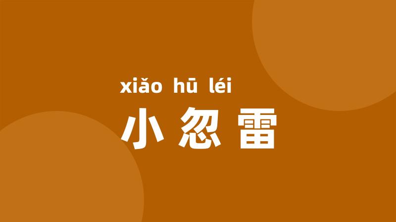 小忽雷