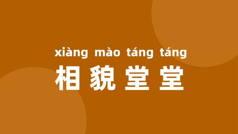相貌堂堂
