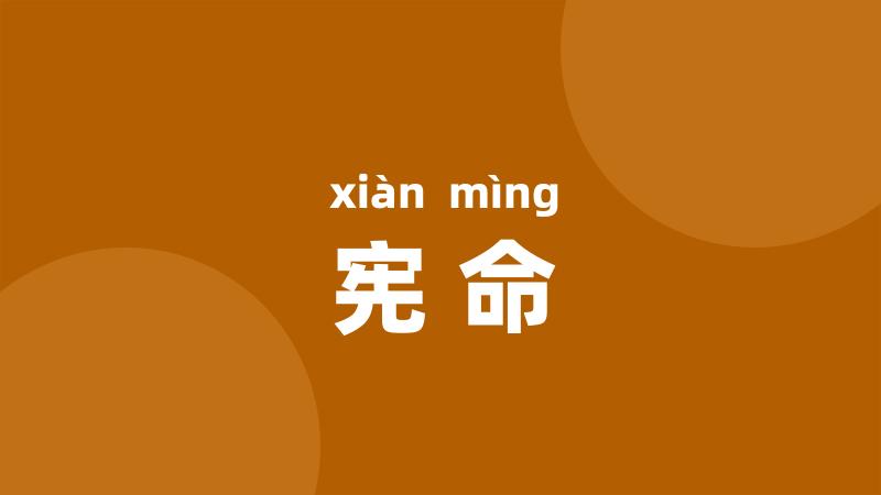 宪命