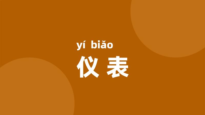 仪表