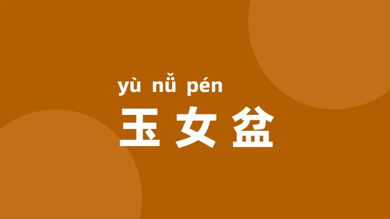 玉女盆