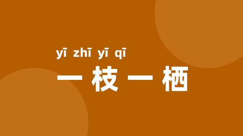 一枝一栖