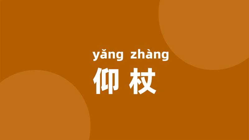 仰杖