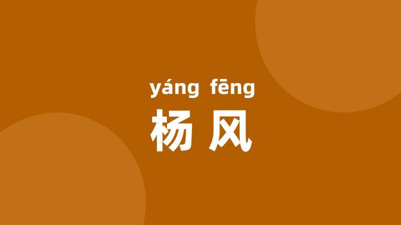 杨风