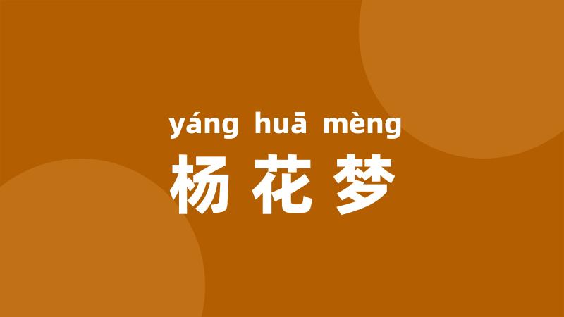 杨花梦
