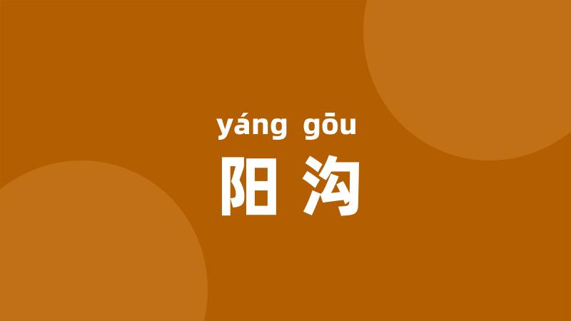阳沟