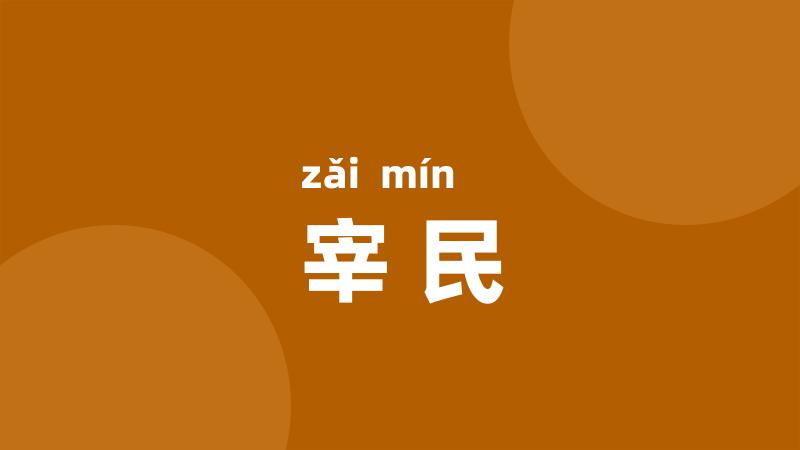 宰民