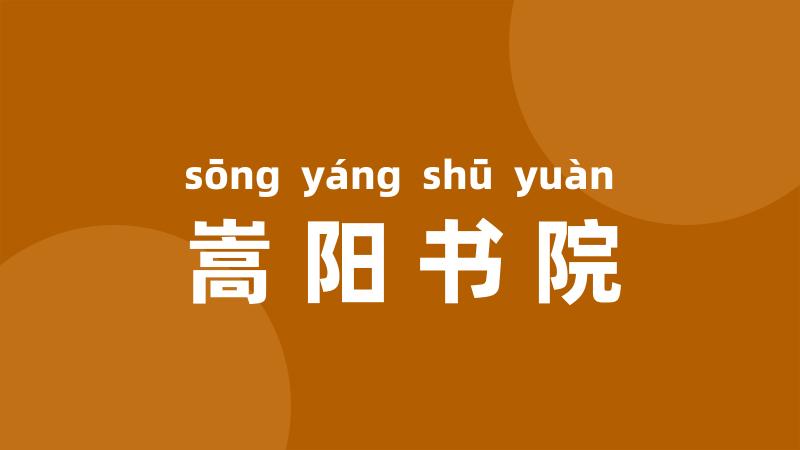 嵩阳书院