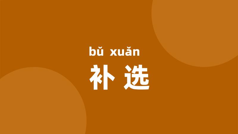 补选