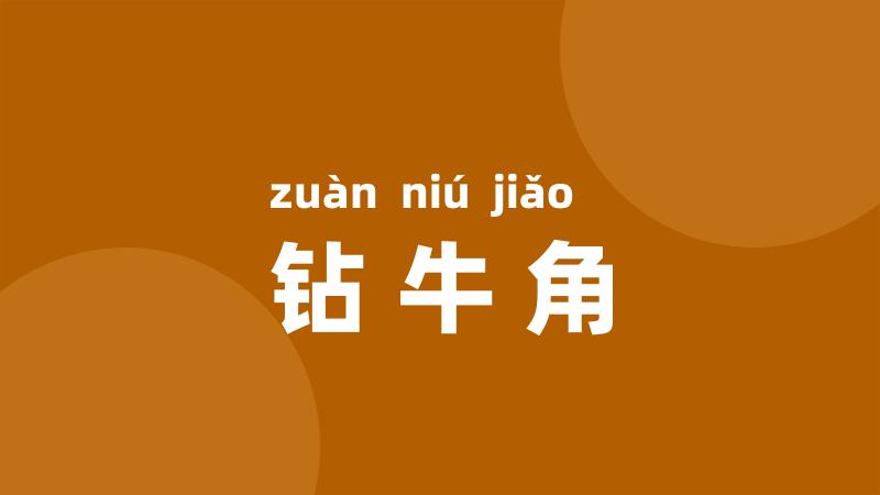 钻牛角