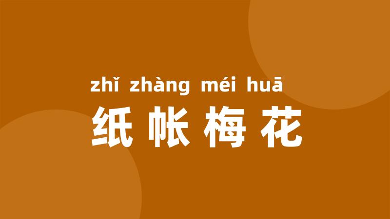 纸帐梅花