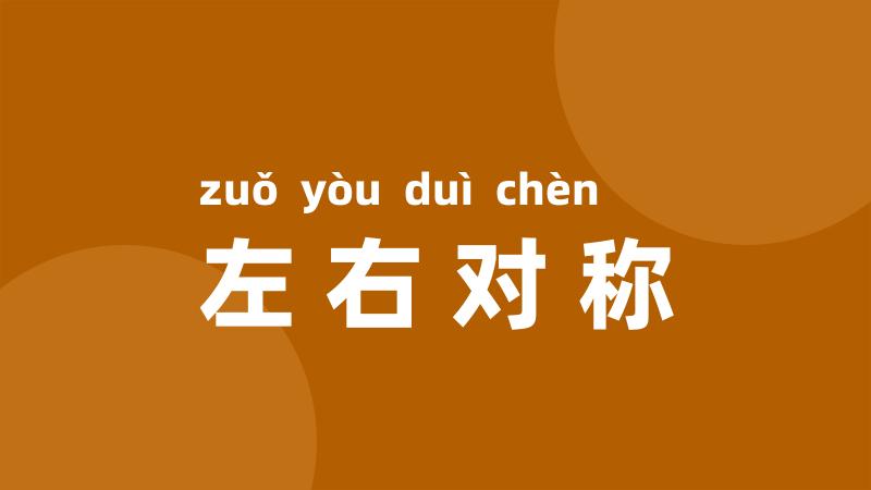 左右对称