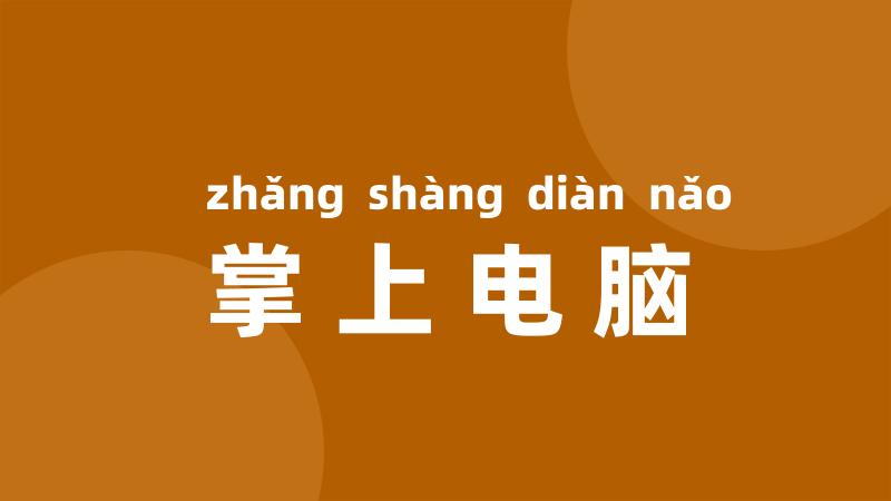 掌上电脑