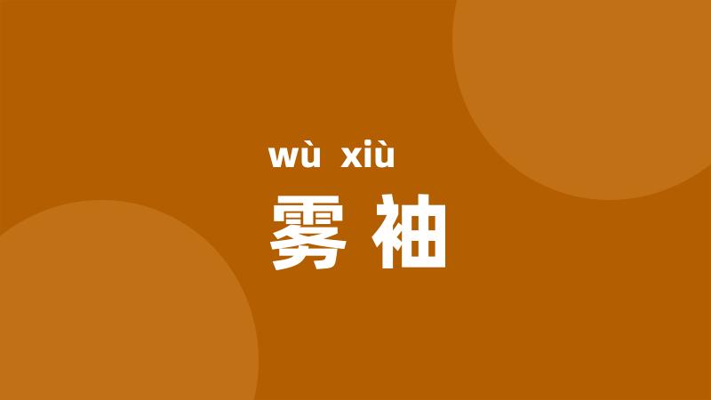 雾袖