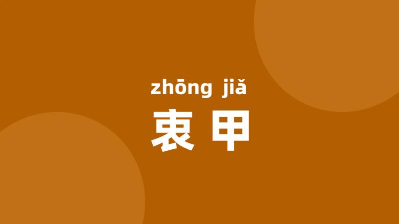 衷甲