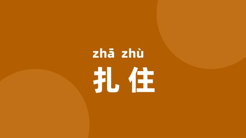 扎住