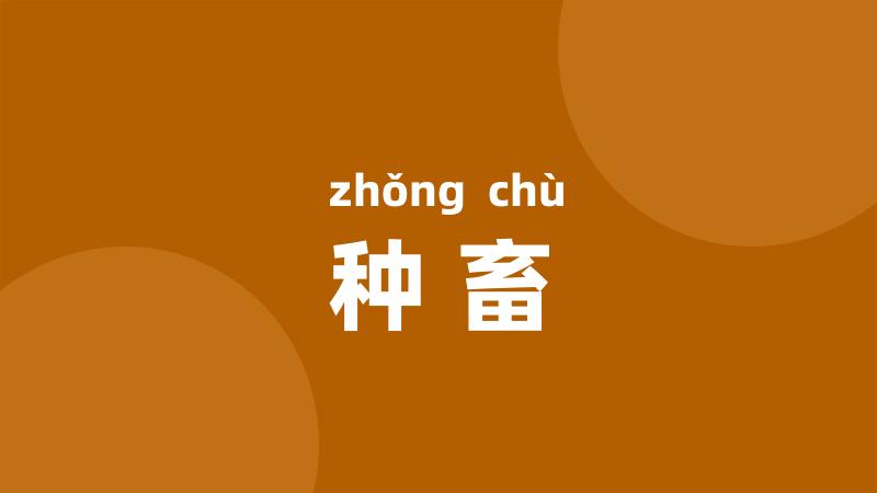 种畜