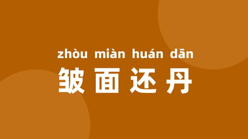 皱面还丹