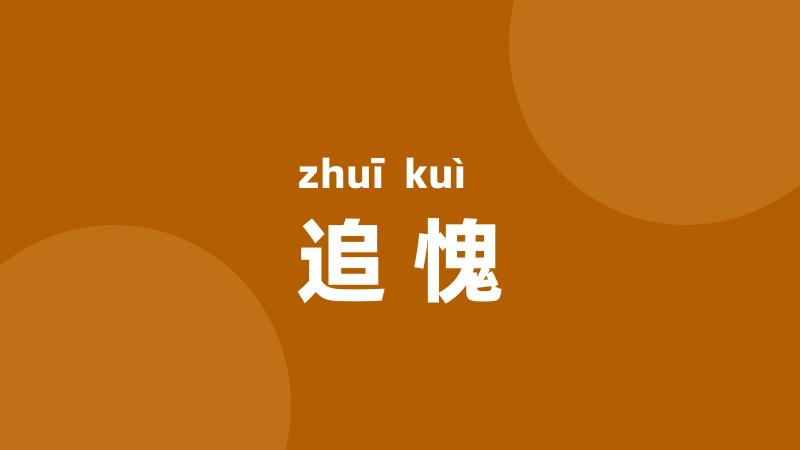 追愧